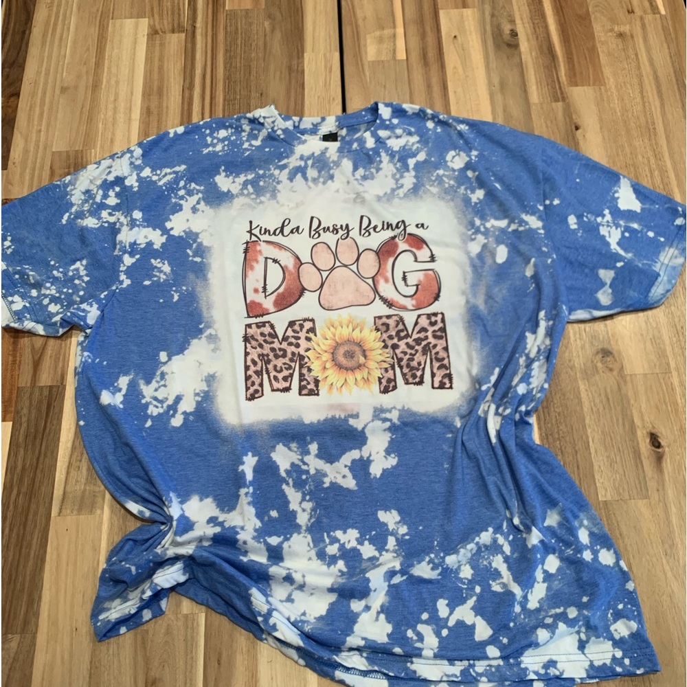 Hand Crafted Dog Mom sunflower T-Shirt